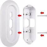 Wasserstein Wall Plate and Adjustable Angle Mount Bundle for Google Nest Hello Video Doorbell, White thumbnail 4