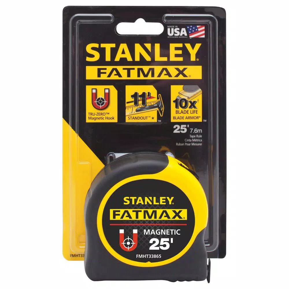 Stanley FATMAX 25 ft. Magnetic Tape Measure, 1-1/4 in. Wide (4-Pack)