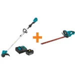 Makita 18V LXT Brushless String Trimmer Kit with Bonus 22 in. Cordless Hedge Trimmer thumbnail 1