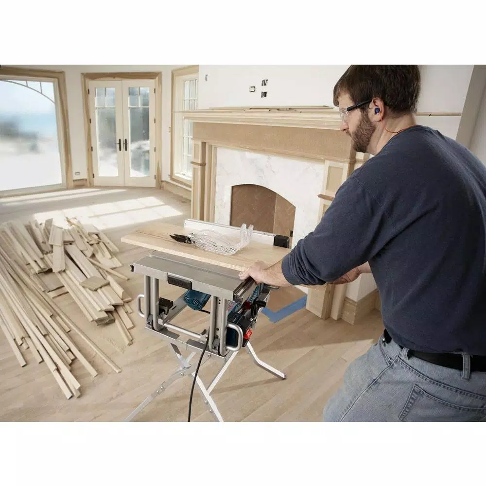 Bosch 10 in. Corded Portable Table Saw, 15 Amp, 4 HP with Smart Guard System