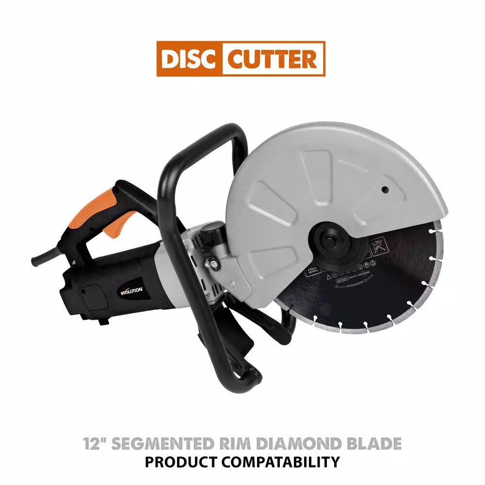 Evolution Power Tools Evolutions 12 in. Diamond Segmented Saw Blade for Masonry and Concrete
