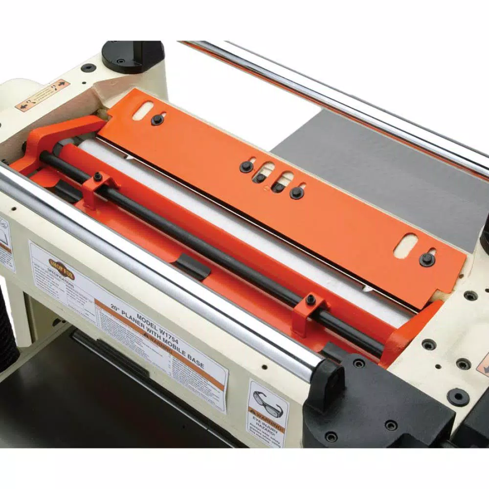 Shop Fox 20 in. 5 HP 240-Volt Industrial Planer with Built-in Mobile Base