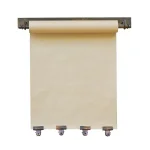 Unbranded 22 in. Farmhouse Note Roll Memo Board with 4 Brass Clips and Metal Frame thumbnail 2