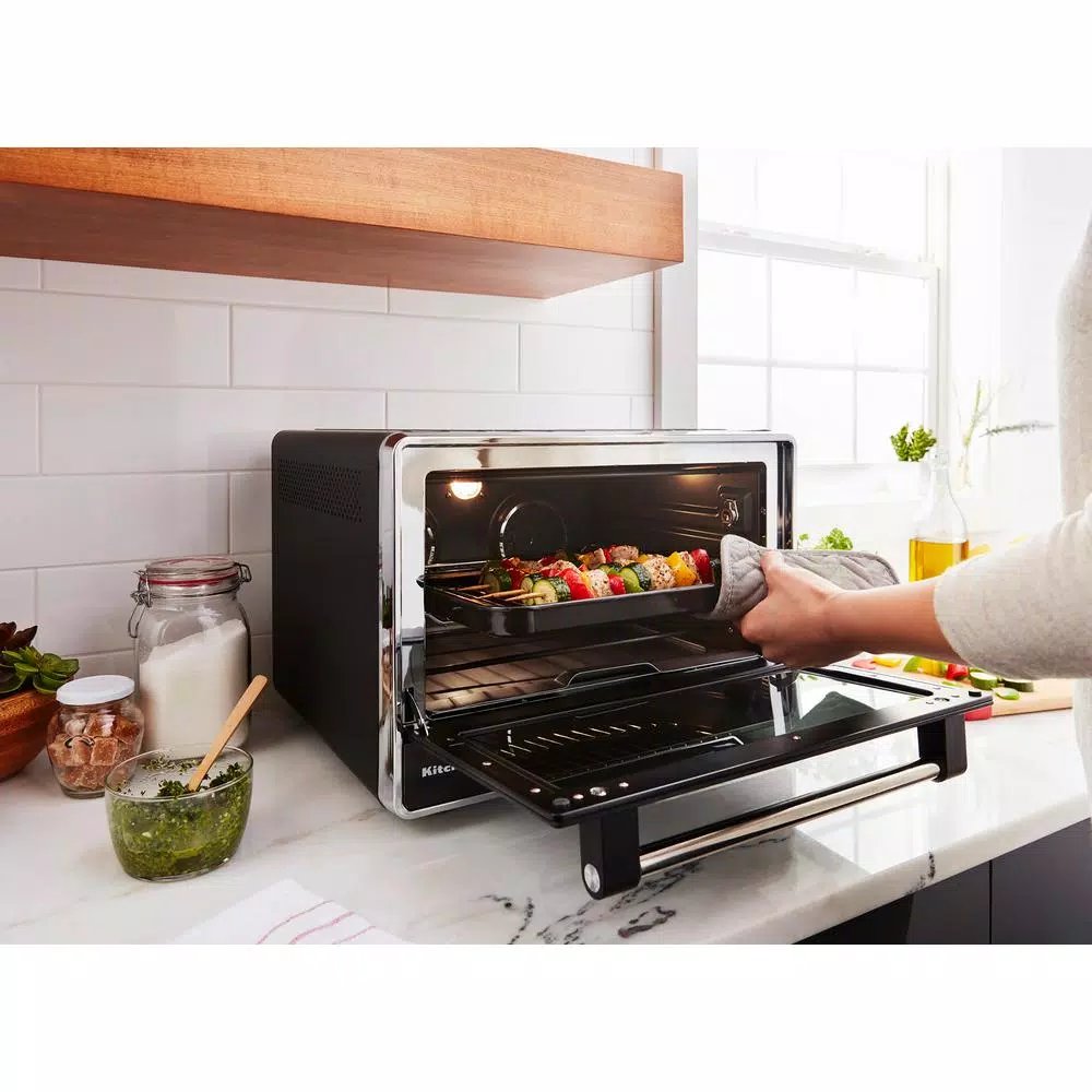 KitchenAid Dual Convection Countertop Oven with Temperature Probe, Matte Black
