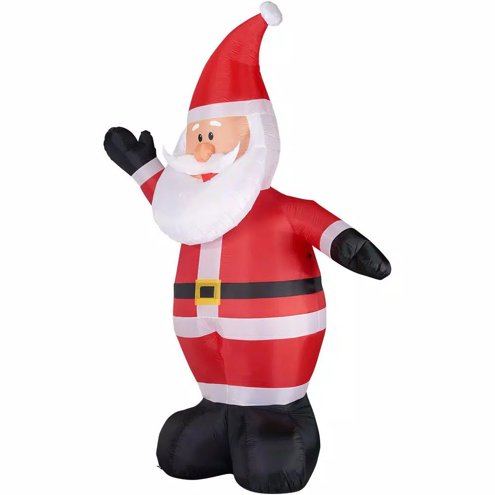 Fraser Hill Farm 12 ft. Traditional Santa Christmas Inflatable, Pre-lit Outdoor Holiday Decoration