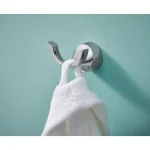 MOEN Idora Chrome Robe Hook with Press and Mark Installation Technology thumbnail 2