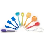 Ozeri 11-Piece All-In-One Silicone Kitchen Utensil Set with Utensil Holder, Multicolor thumbnail 6