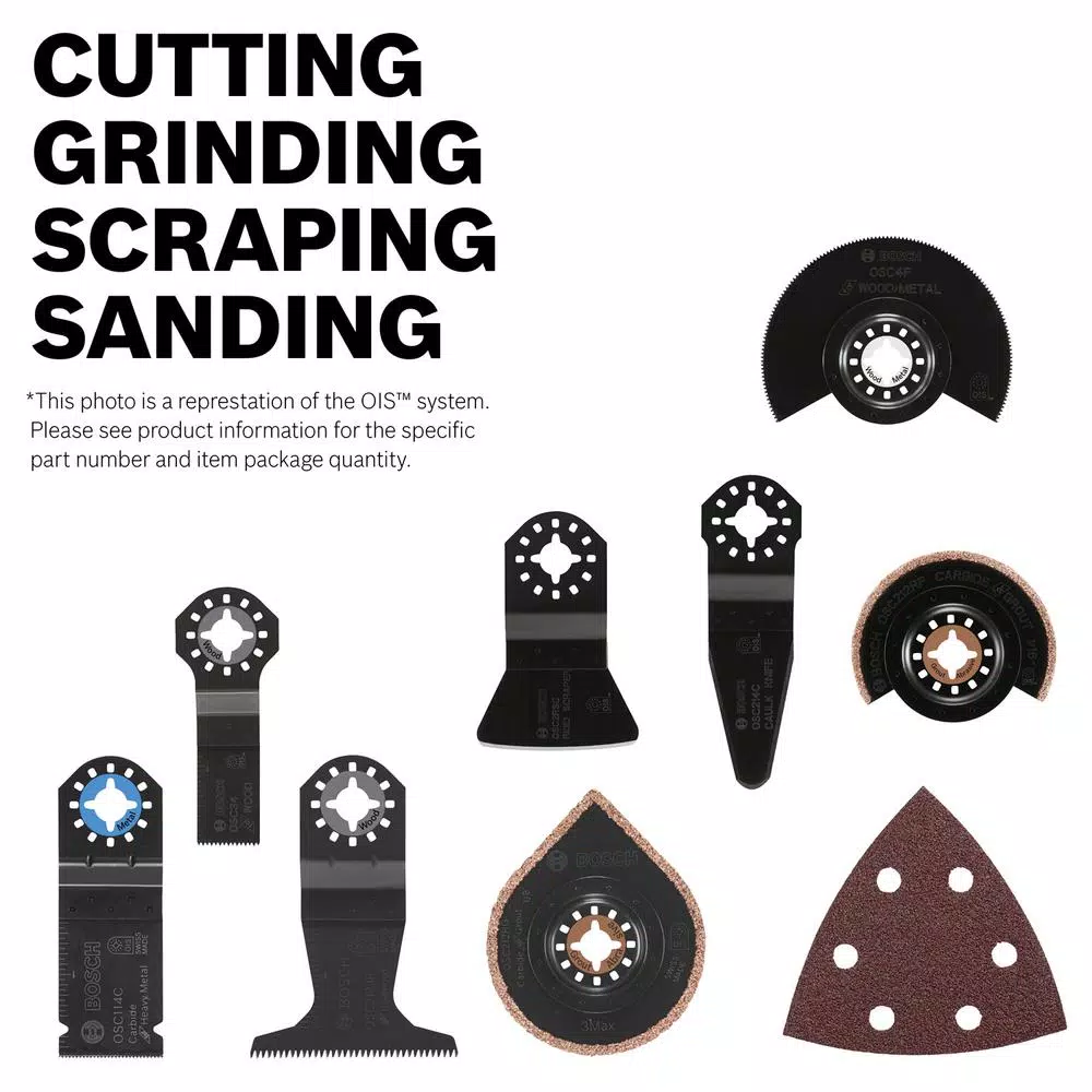 Bosch 1-1/4 in. Carbide-Tooth Oscillating Tool Plunge Cut Blades for Wood and Metal (2-Pack)