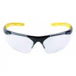 3M Safety Eyewear Glasses, Black/Yellow Frame, Clear Anti-Fog & Scratch Resistant Lenses (6 Pack) thumbnail 1