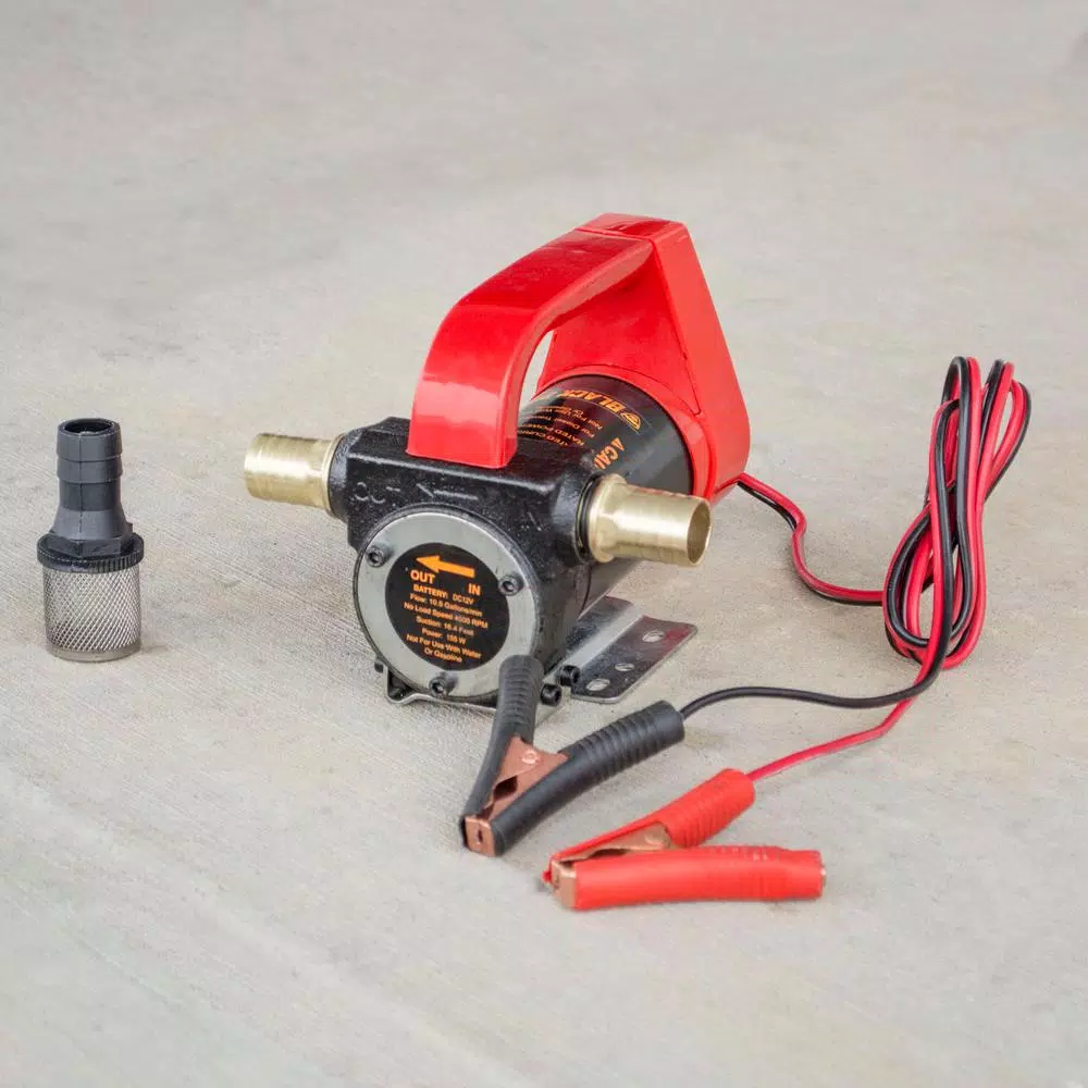 BLACK BULL 12V Portable Diesel Oil Pump, 10.5 GPM High Flow Rate