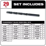 Milwaukee Thunderbolt Black Oxide Twist Drill Bit Set, 29-Piece thumbnail 3