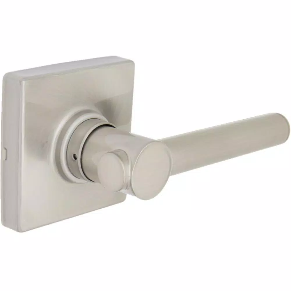 Defiant Highland Satin Nickel Passage Door Lever with Square Rose