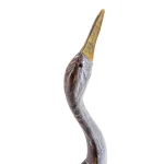IMAX Reeds Wood Cranes Decorative Sculpture Set of 2 - Beige Pinewood Statues thumbnail 5