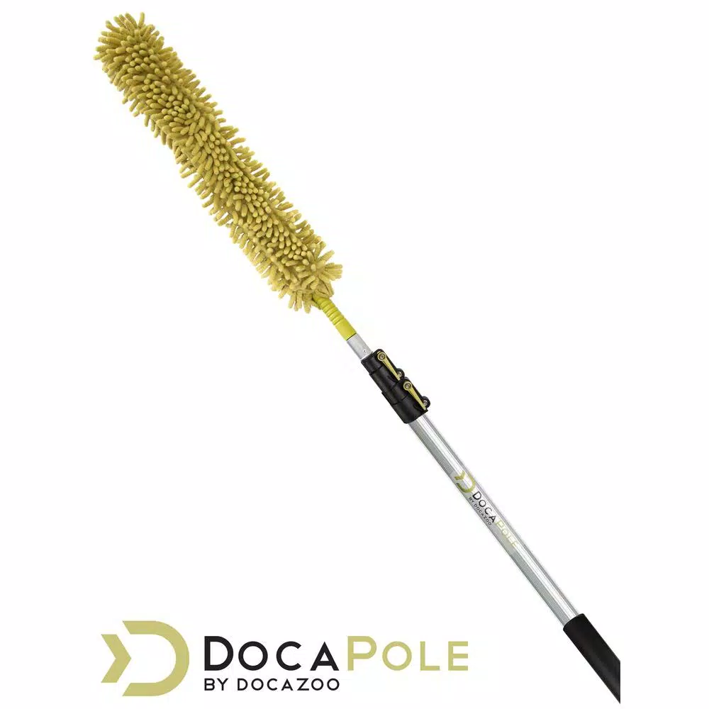 DocaPole Telescopic Ceiling Fan Duster Kit with 5-12 ft. Extension Pole & Flexible Microfiber Duster