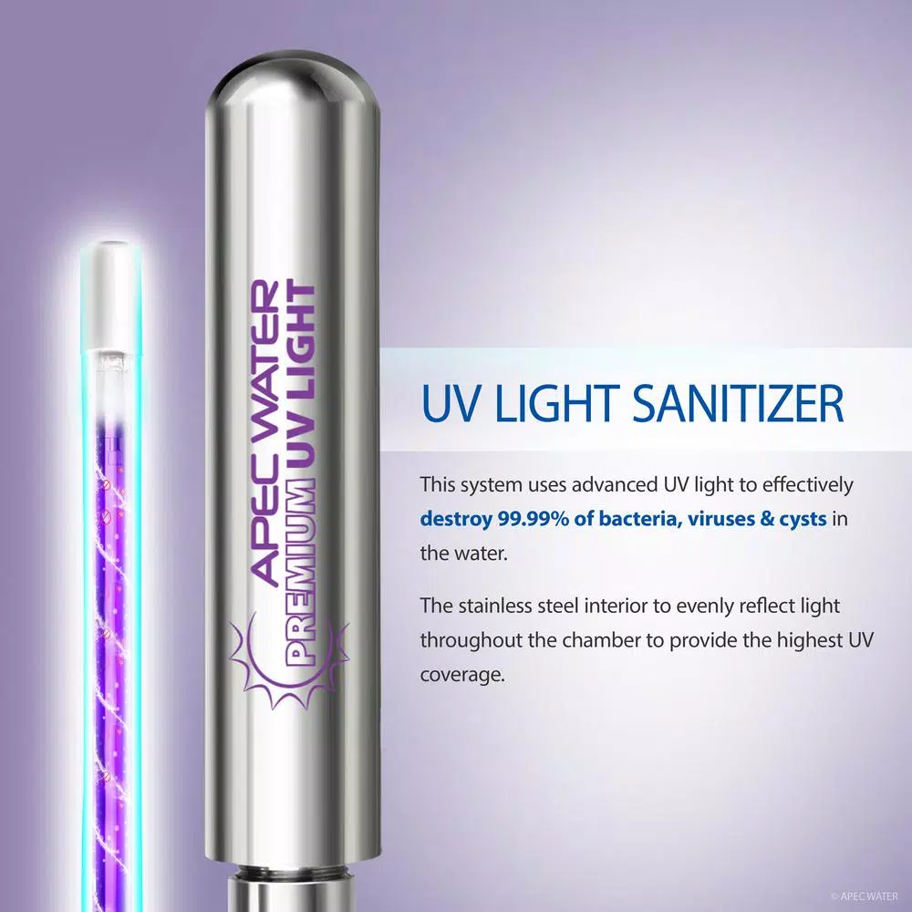 APEC Water Systems Essence 7-Stage Reverse Osmosis Water Filtration System with UV Sterilizer and Alkaline pH+ Mineralization