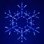 Kringle Traditions 36 in. 105-Light Blue and White LED Folding Snowflake Decoration thumbnail 1