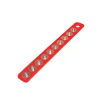 Triton Products MagClip 3/8 in. Drive Magnetic Socket Holder Strip, 2 in. x 15-5/8 in., Red thumbnail 1