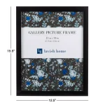Lavish Home 11 x 14 in. Gallery Wall Picture Frame Set, 6-Piece Modern Black Plastic Frames thumbnail 2