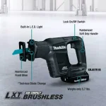 Makita 18V LXT Sub-Compact Brushless Cordless Reciprocating Saw Kit (2.0 Ah) thumbnail 3