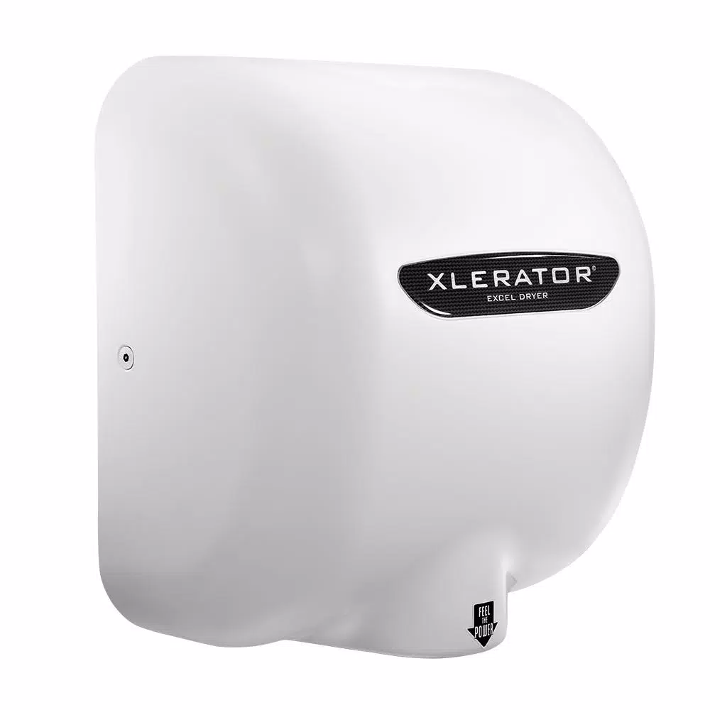 XLERATOR Excel Dryer XLERATOR High Speed Electric Hand Dryer, White Epoxy Zinc, 110-120V