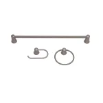 Ponte Giulio 3-Piece Column Bath Hardware Set in Satin thumbnail 1
