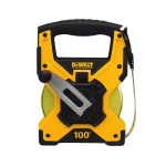 DEWALT 100 ft. Fiberglass Long Tape Measure with Rubber Overmolding and Metal Crank thumbnail 1