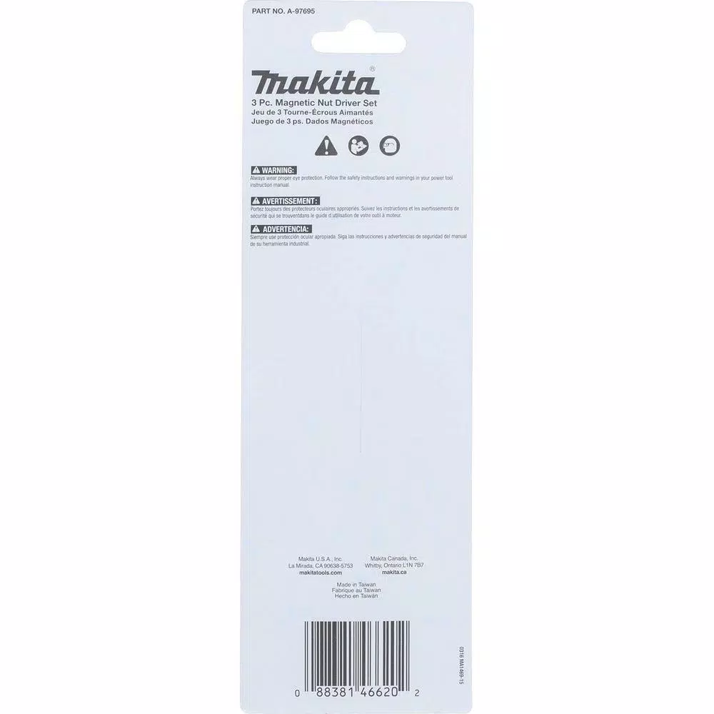 Makita ImpactX 6 in. S2 Steel Magnetic Nut Driver Set, 3-Piece Impact Rated