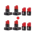 Milwaukee M12 12V Lithium-Ion Battery Combo Kit - (4) 2.0 Ah and (4) 4.0 Ah Batteries thumbnail 1