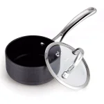 Cooks Standard 1 Qt. Hard-Anodized Aluminum Nonstick Saucepan with Glass Lid, Black thumbnail 4