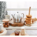 Bredemeijer Santhee 47 fl. oz. Satin Stainless Steel Double-Walled Teapot, 6 Cup Capacity thumbnail 2