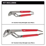 Milwaukee 2-Piece Ream and Punch Straight-Jaw Pliers Set, 6 in. and 10 in. thumbnail 14