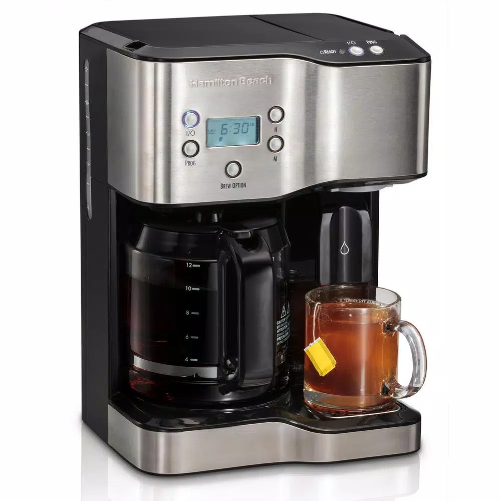Hamilton Beach 12-Cup Programmable Coffee Maker and Hot Water Dispenser, Black