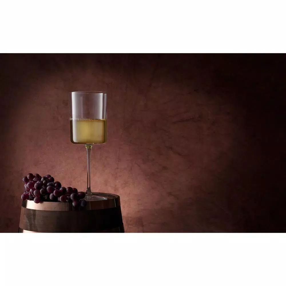 JoyJolt Claire 11 oz. White Wine Glasses, Set of 4 - Lead-Free Crystal