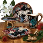 Certified International Exotic Jungle 3-D Ceramic Cake Stand, 12.25 in. thumbnail 2