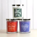 LUMABASE Floral Collection Scented Candles Set of 3 - Gardenia, Rose Petals, and Lavender - 10 oz Glass Jars thumbnail 2
