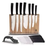SCHMIDT BROS. Schmidt Brothers Carbon 6 15-Piece German Stainless Steel Cutlery Set with Acacia Wood Downtown Knife Block thumbnail 1