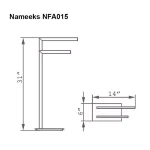 Nameeks General Hotel 2-Bar Floor Standing Towel Stand, Chrome thumbnail 2