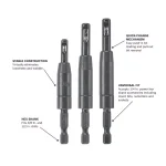 Bosch Clic-Change 1/4 in. Steel Self-Centering Drill Bit Set, 3-Piece thumbnail 2