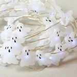 LUMABASE 8 ft. 40-Light Battery Operated LED Ghost String Lights, Waterproof Submersible Set of 2 thumbnail 2