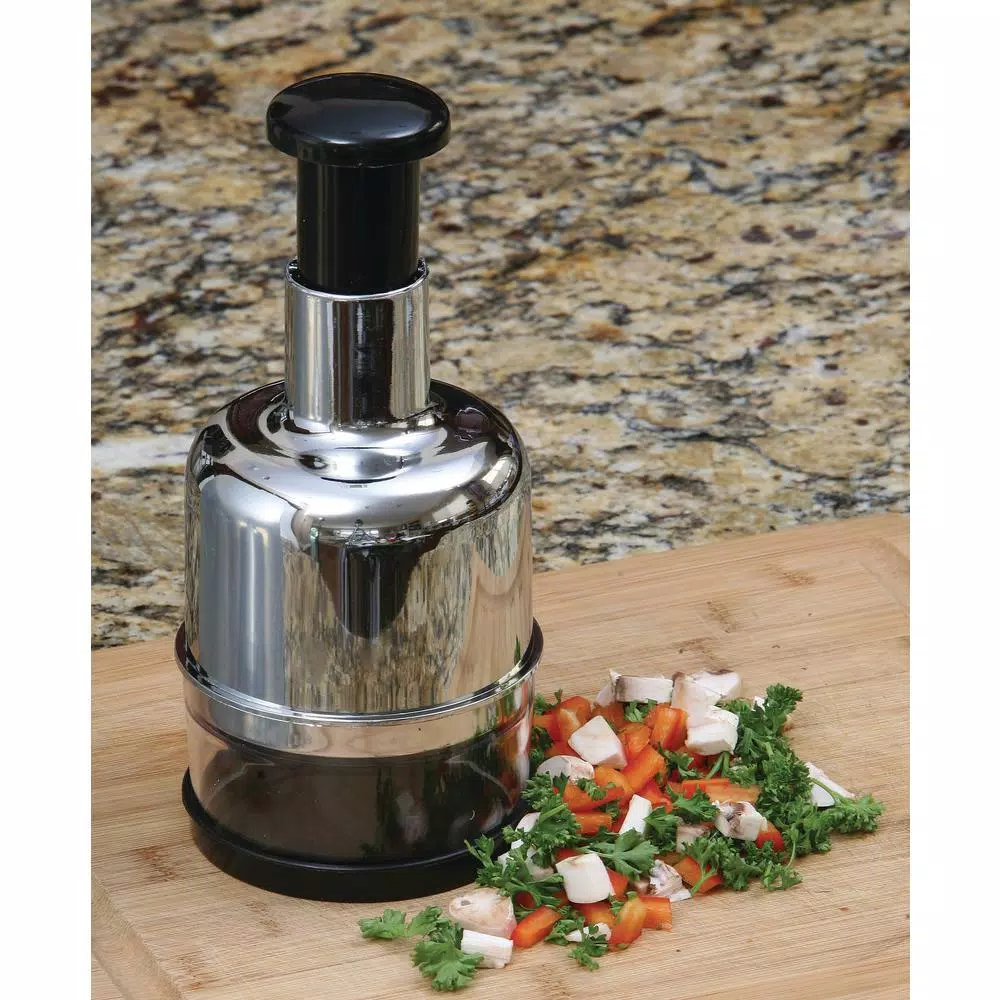 ExcelSteel Jumbo Chrome Vegetable Chopper with Stainless Steel Blades