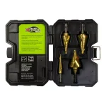 BLU-MOL Disston Blu-Mol Xtreme M35 Cobalt Spiral Step Drill Bit Kit, 4-Piece Set thumbnail 1