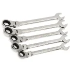 Husky 5-Piece Large SAE Flex Head Ratcheting Wrench Set thumbnail 5