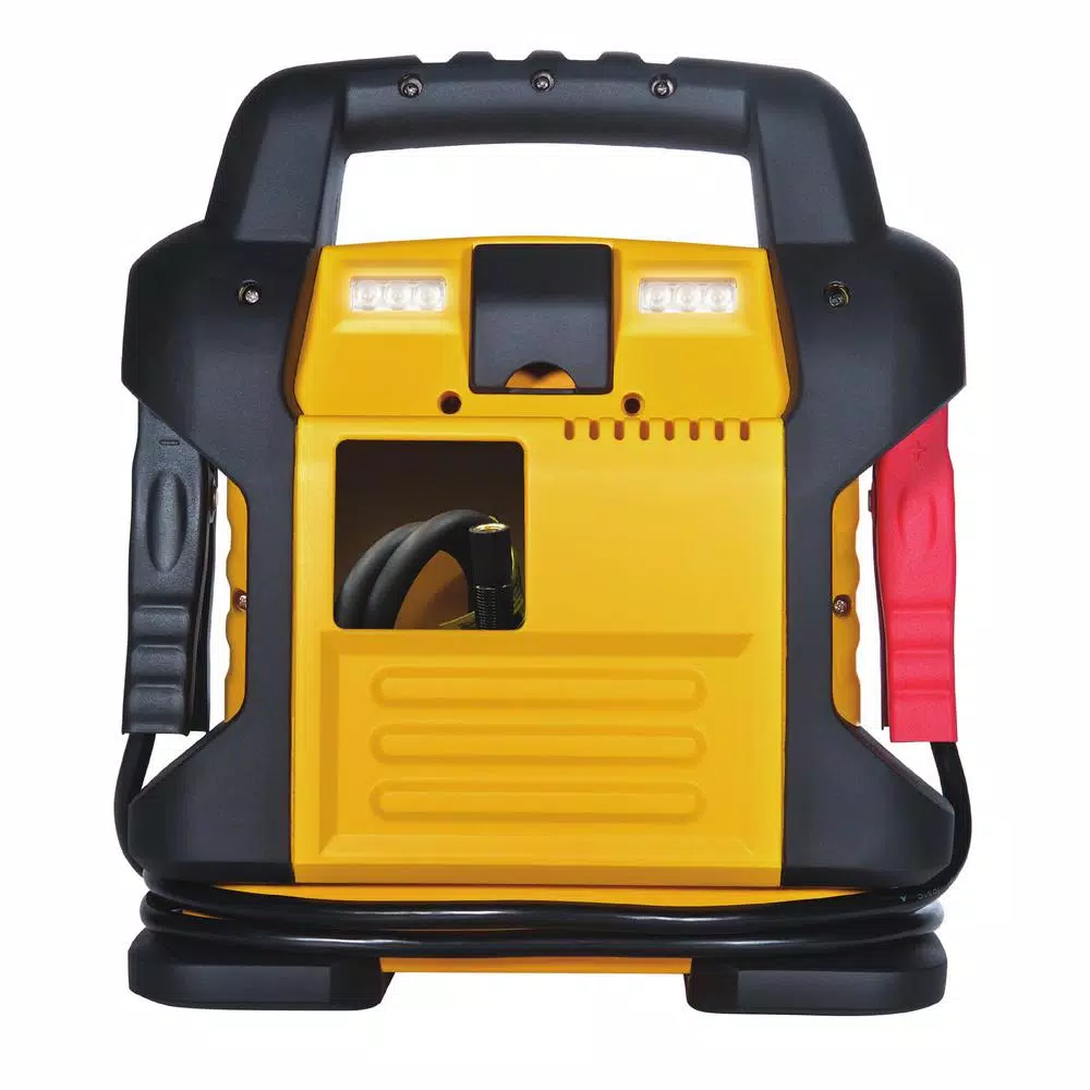 DEWALT 1400 Peak Amp Jump Starter with 120 PSI Digital Air Compressor and LED Work Light