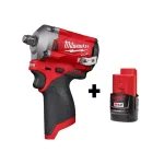 Milwaukee M12 FUEL 12V Brushless Cordless 1/2 in. Stubby Impact Wrench with 2.0 Ah Battery thumbnail 1