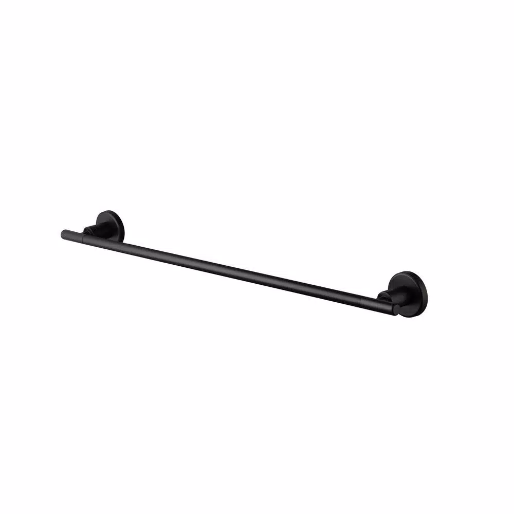 Glacier Bay Menlo 24 in. Single Towel Bar, Matte Black