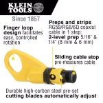 Klein Tools 2-Level Coaxial Cable Radial Stripper thumbnail 2