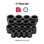 SUNEX TOOLS Sunex 4684 3/4 in. Drive Metric Heavy Duty Impact Socket Set, 17-Piece thumbnail 2