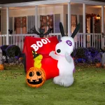 Gemmy 6 ft. Snoopy Dog House Halloween Airblown Inflatable Decor thumbnail 3