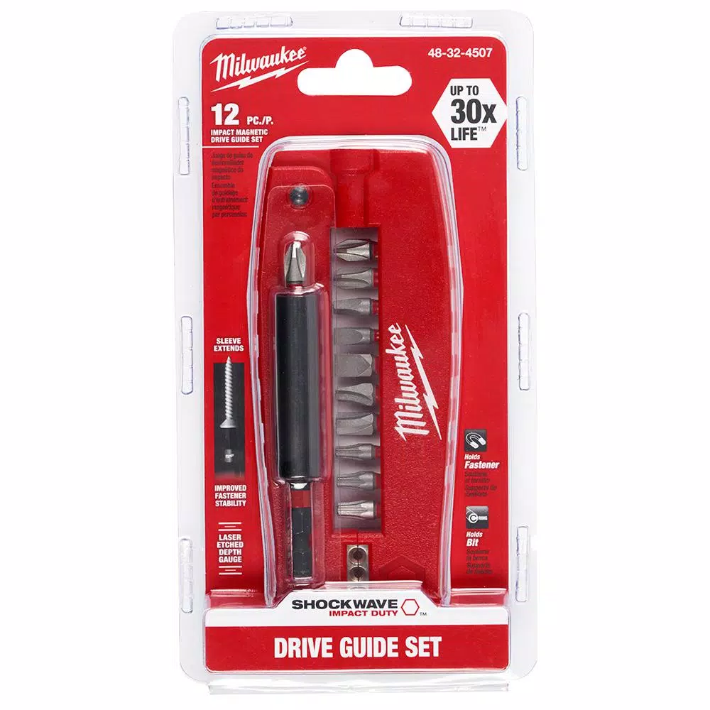 Milwaukee SHOCKWAVE 3 in. Impact Magnetic Drive Guide Set, 12-Piece