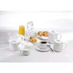 Oneida Cromwell 6.75 oz. White Porcelain Gravy Boats, Set of 36 thumbnail 2
